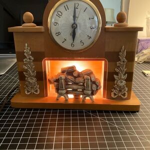 United  Fireplace Clock